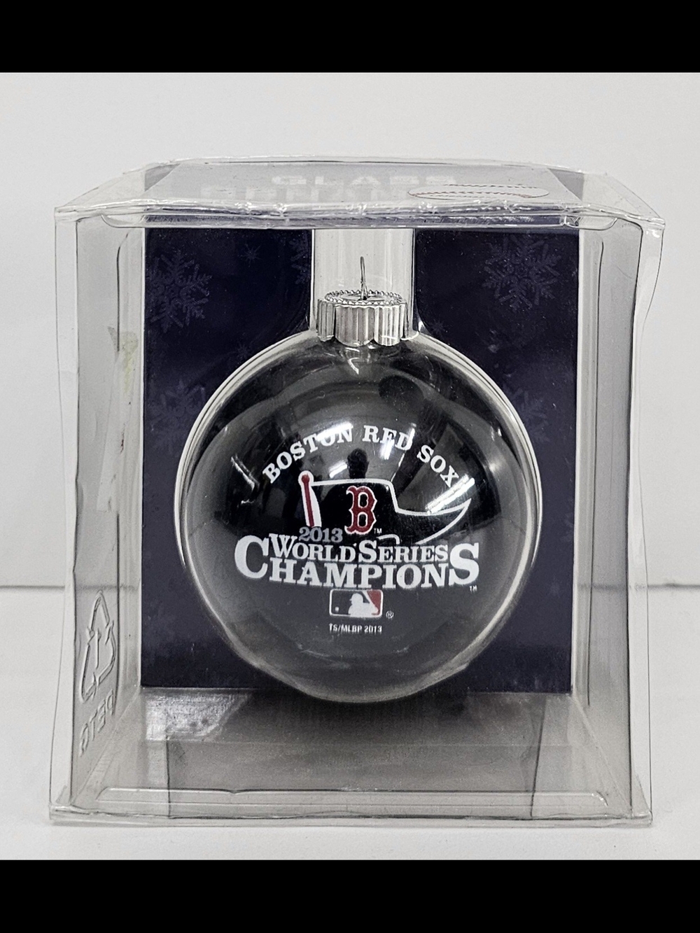 Boston Red Sox 2013 World Series Champions Glass Ornament, Officially Licensed